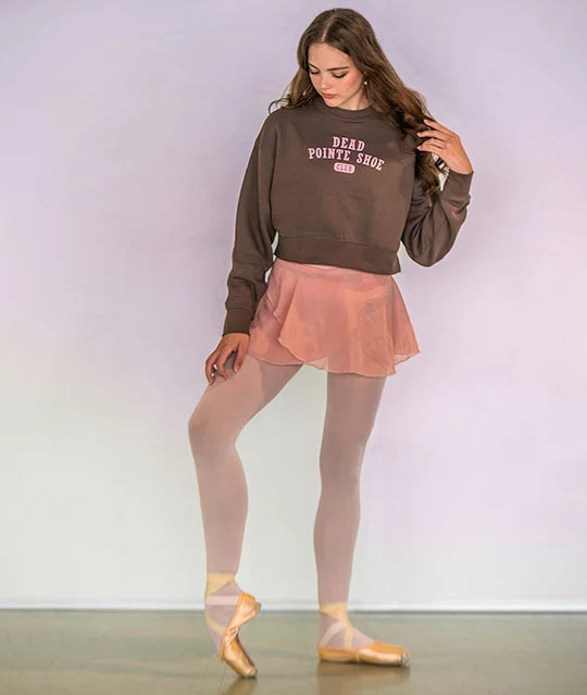 Covet Dead Pointe Shoe Club Crop Crewneck