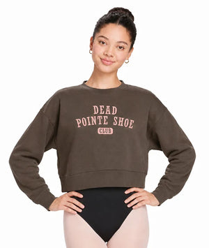 Covet Dead Pointe Shoe Club Crop Crewneck