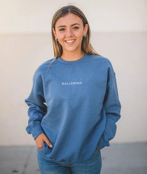 Covet BALLERINA Embroidered Adult Pullover