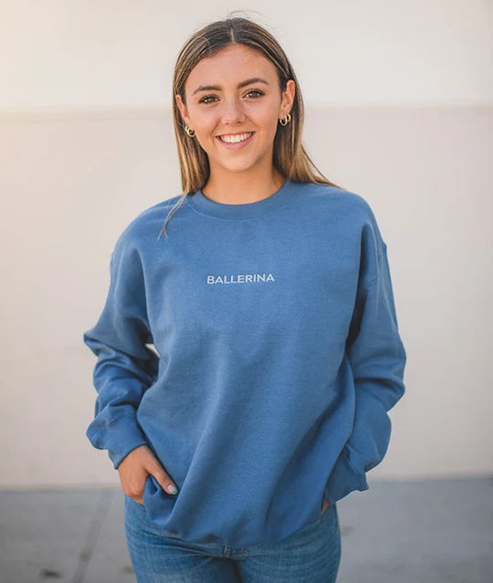 Covet BALLERINA Embroidered Adult Pullover