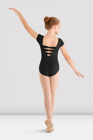 BLOCH M414C BOW BACK CAP SLEEVE LEOTARD