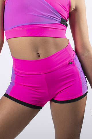 Daroch Eager Top & Energetic Short Flaming Orchid SET