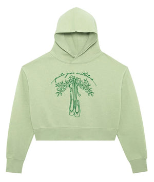 Covet Pointe Your Mistletoes Crop Hoodie