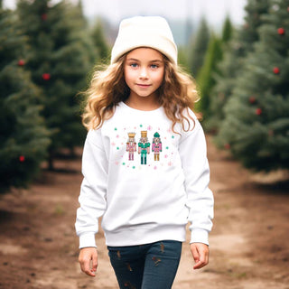 CLAIRMONT & CO NUTCRACKER TRIO WHITE SWEATSHIRT