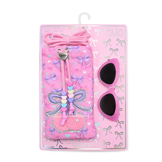 OMG Cherry Printed Drawstring Case and Sunglasses