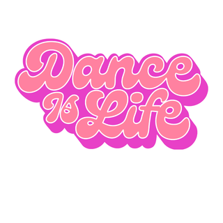 Dance Is Life Valentine Sticker – Pink Retro Sticker