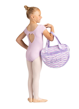 DanzNMotion B24510 Shimmering Heart Sequin Tote Bag