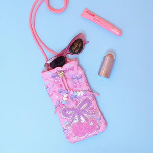 OMG Cherry Printed Drawstring Case and Sunglasses