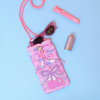 OMG Cherry Printed Drawstring Case and Sunglasses