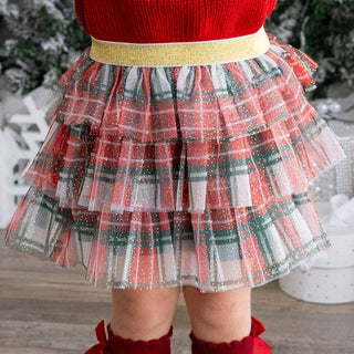 Sweet Wink Holiday Plaid Tiered Tutu