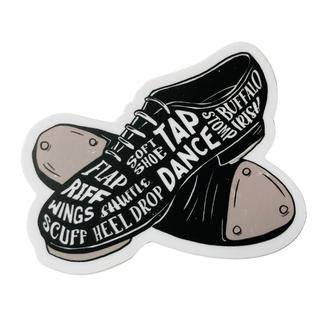 Tap Shoe Terminology Sticker, 3" x 2.8"
