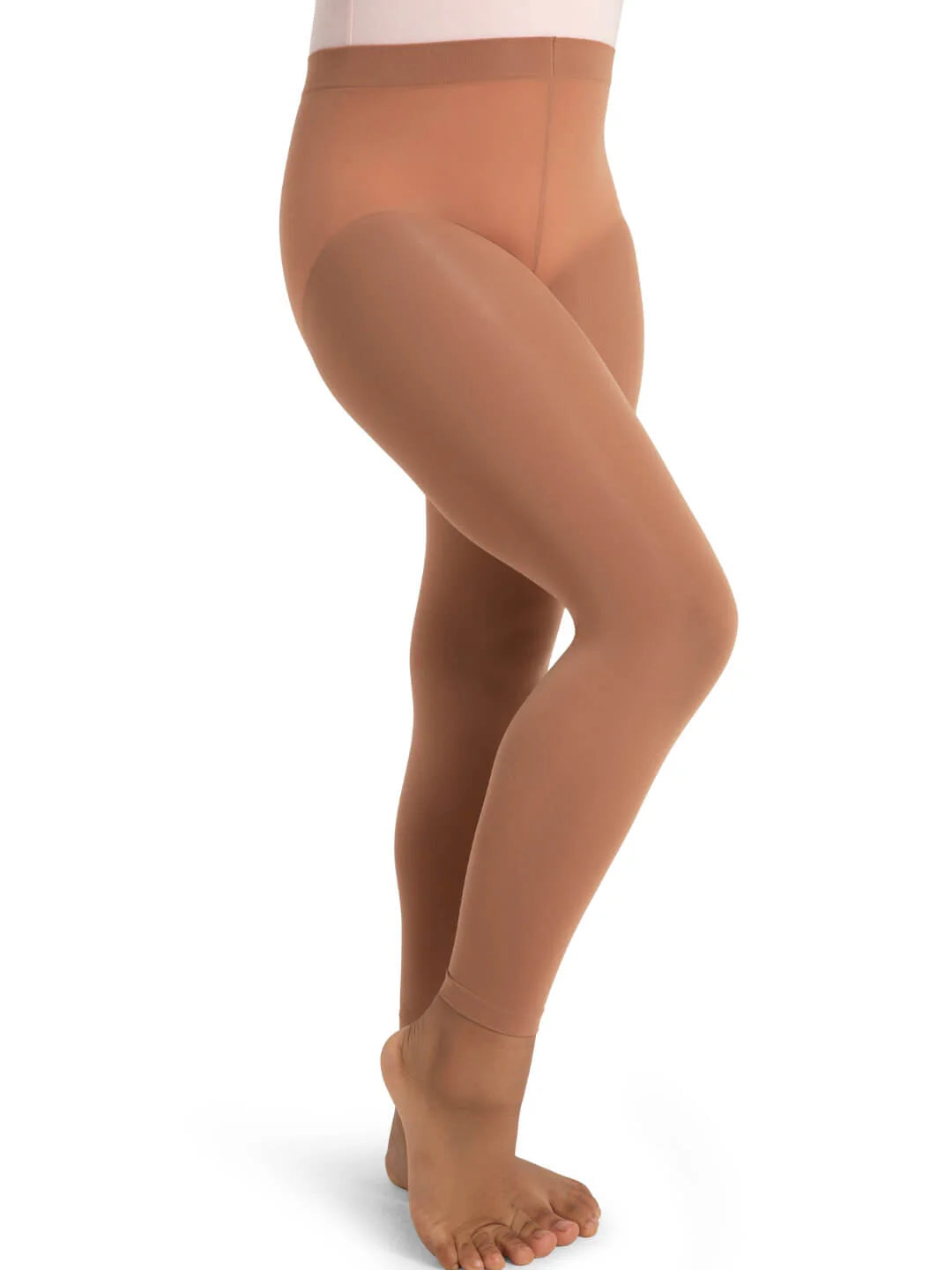 Capezio 1917C Footless Tights With Self Knit Waist Band