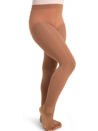 Capezio 1917C Footless Tights With Self Knit Waist Band