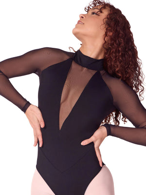 Capezio EL109W Soft Elegance Long Mesh Leotard