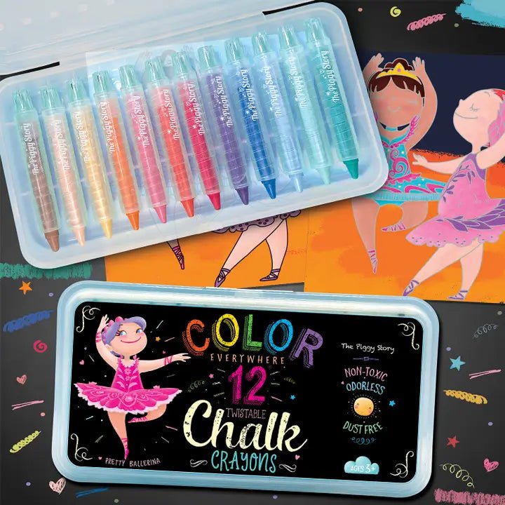 Color Everywhere Twistable Chalk Crayons | Pretty Ballerinas - Fanci Footworks
