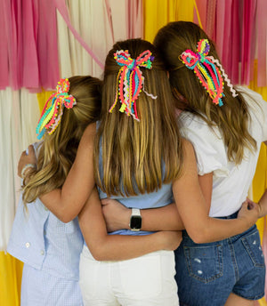 Cotton Candy Textured Hair Bow
