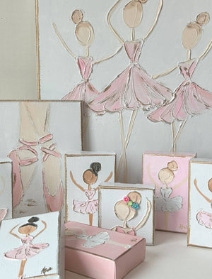 Coddiwomple Ballerina Canvas Hand Painted Print