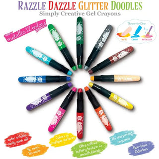 Dancing Star Glitter Doodle Gel Crayons - Fanci Footworks