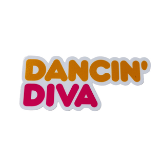Dancin' Diva Sticker, 4" x 1.7"