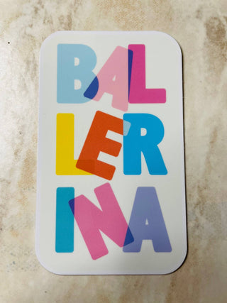 Ballerina Pastels Dance Sticker, 2.4" x 4.0"