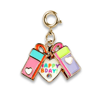 CHARM IT! CICC1578 Gold Surprise Inside B-Day Gift Charm
