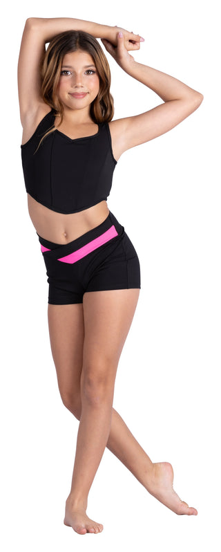 Danznmotion 26305C Corset Style Tank Top