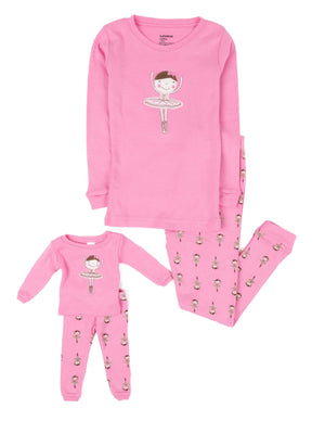 Kids Girl & Doll Ballerina Cotton Pajamas - Fanci Footworks