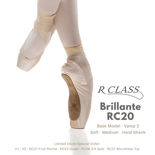 R-Class Brillante Series Base Model RC20 Vamp 2 / Hard Shank Pointe Shoes