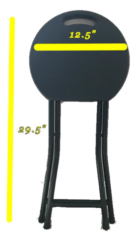 Glam'r Gear® Black Super Sturdy Folding Stool