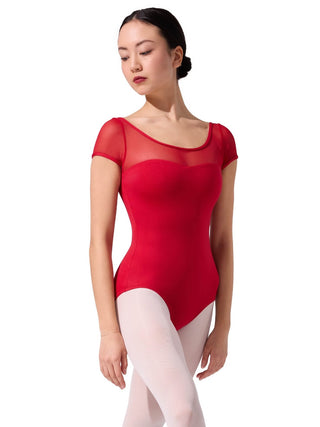 CAPEZIO SE1039W MESH YOKE SS LEOTARD