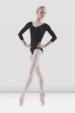 BLOCH L5436 PINCH FRONT THREE QUARTER SLEEVE LEOTARD - Fanci Footworks