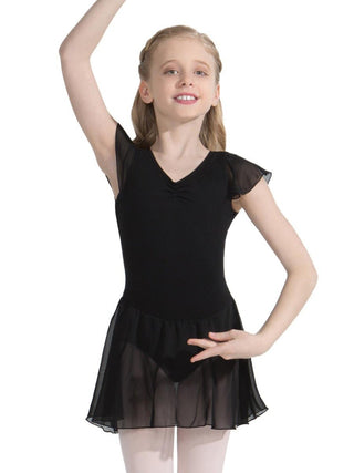 CAPEZIO 11305C FLUTTER SLEEVE DRESS - Fanci Footworks