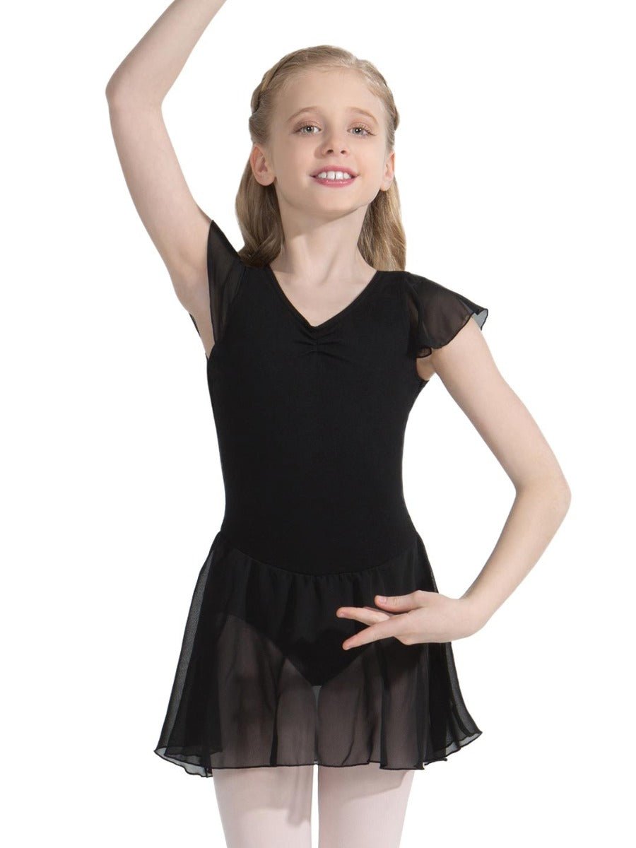 CAPEZIO 11305C FLUTTER SLEEVE DRESS - Fanci Footworks