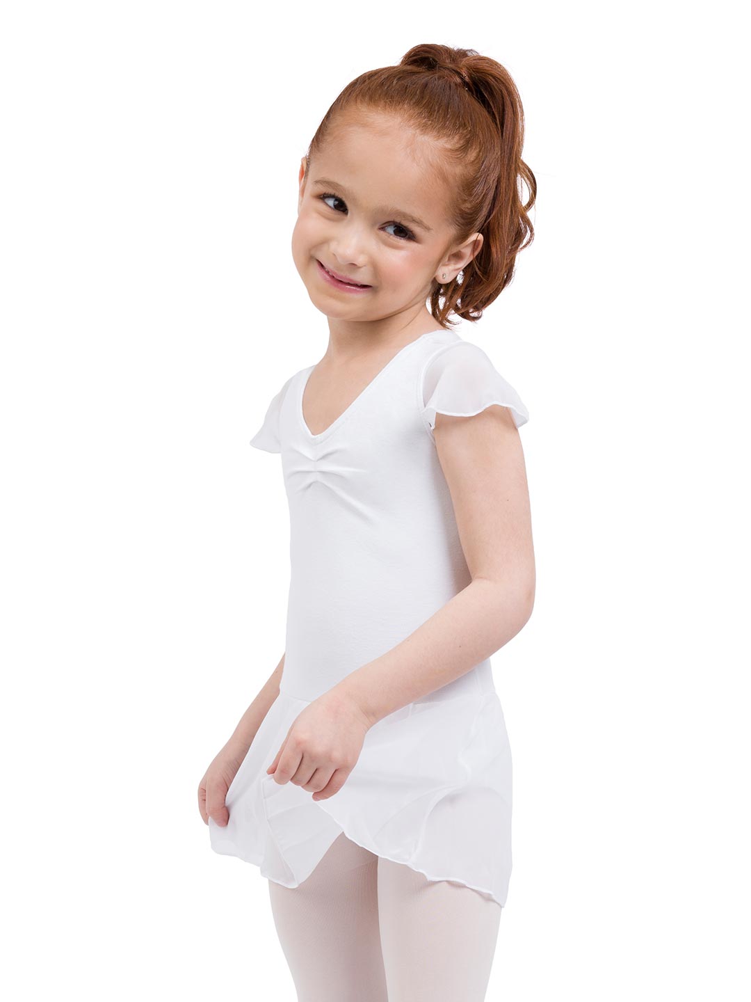 CAPEZIO 11305C FLUTTER SLEEVE DRESS - Fanci Footworks