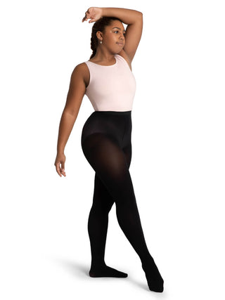 Terez Glitter Mesh Cuff Legging - 1115 Girls - Black - Dancewear Centre