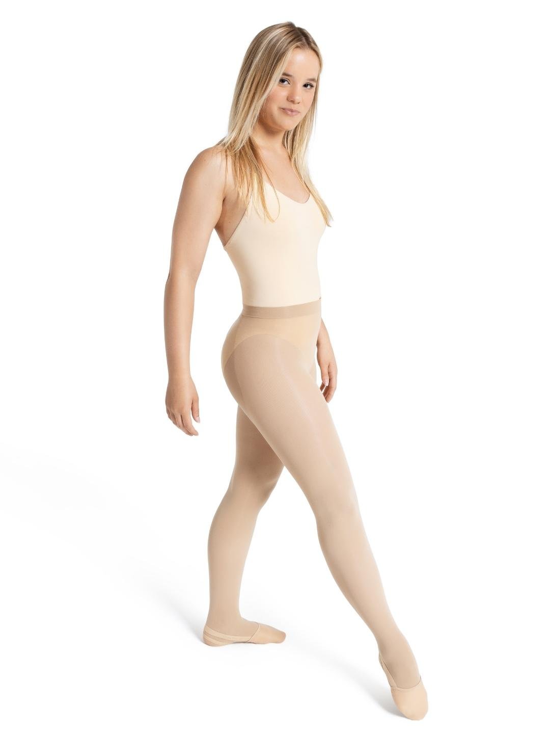 Stirrup Opaque Tights with Anti-Roll Waistband