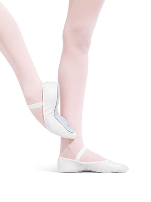 CAPEZIO 205C CHILD DAISY WHITE LEATHER BALLET SHOES - Fanci Footworks