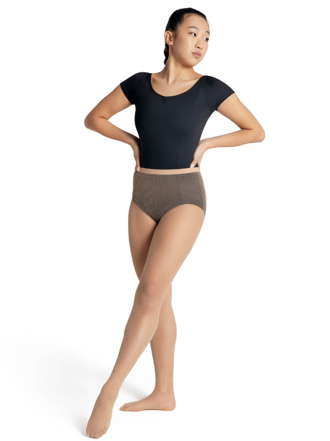CAPEZIO 3407 STUDIO BASIC FISHNET SEAMLESS TIGHTS - Fanci Footworks