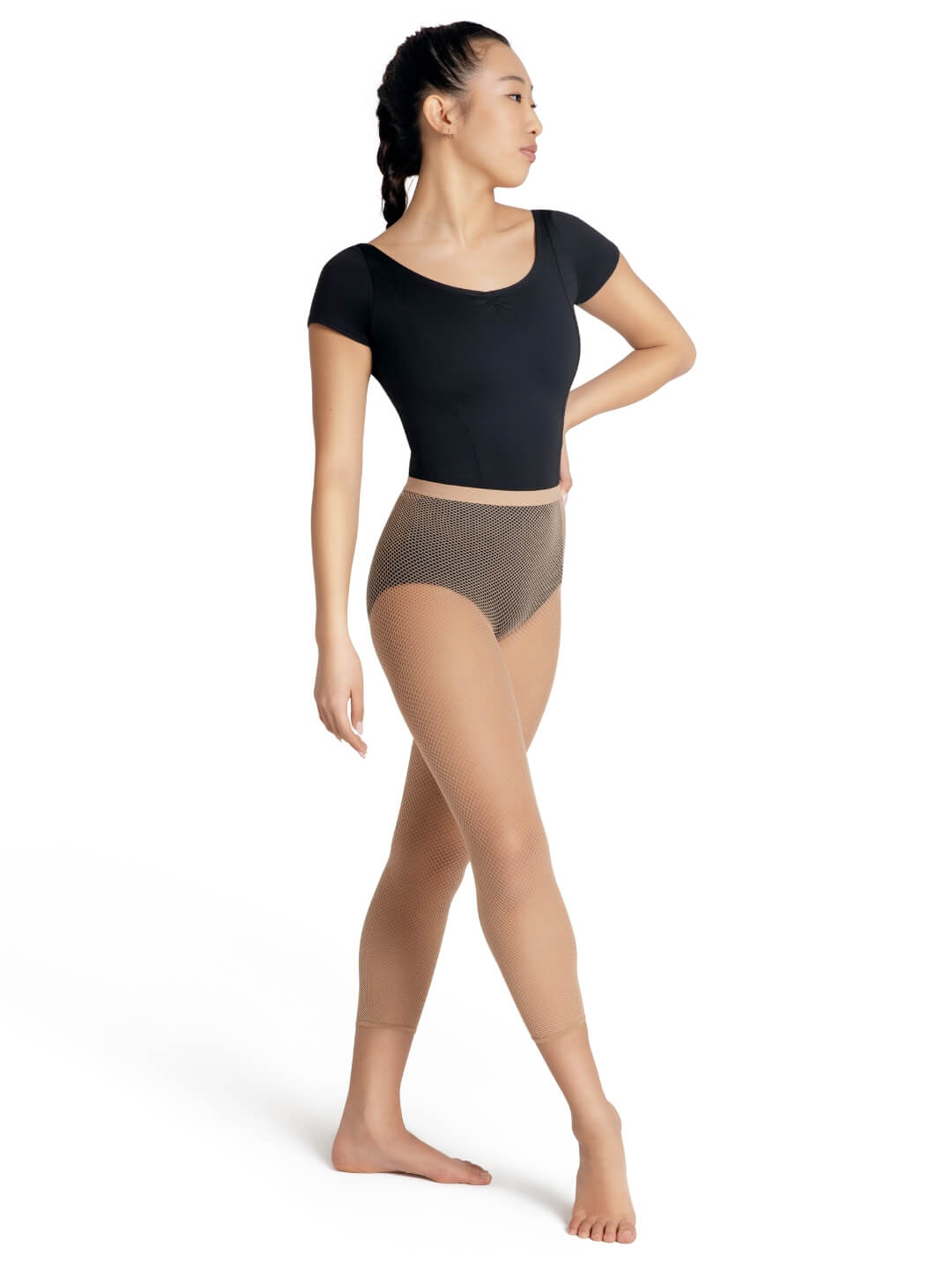 CAPEZIO 3409W CROP STUDIO FISHNET TIGHTS - Fanci Footworks