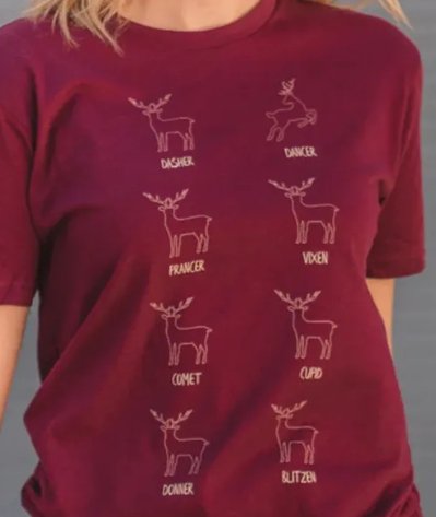 COVET DANCE LEAPING REINDEER TEE - Fanci Footworks