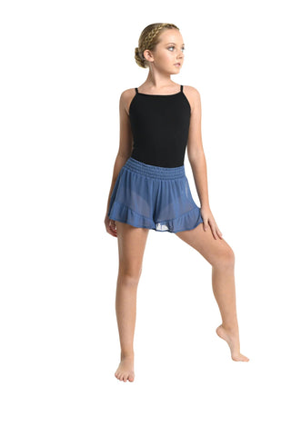 DANZNMOTION 21412 ELASTIC WAIST MESH SHORT - Fanci Footworks