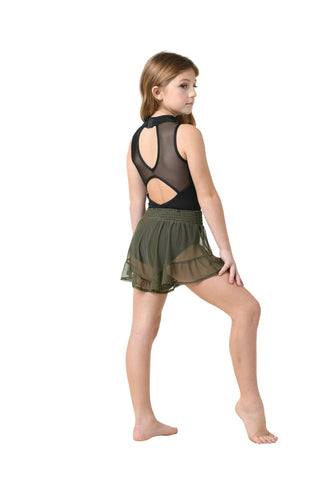 DANZNMOTION 21412 ELASTIC WAIST MESH SHORT - Fanci Footworks