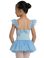 DANZNMOTION 2462C PENELOPE FLUTTER SLEEVE DRESS - Fanci Footworks