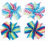 DASHA 3914 RAINBOW PINWHEEL BOW - Fanci Footworks