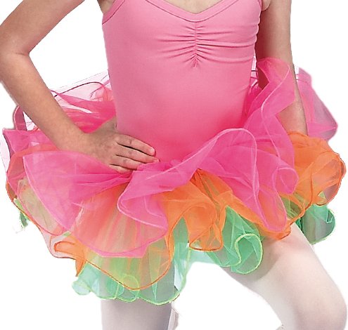 DASHA 4412 THREE COLOR TUTU WITH HAIR BOW - Fanci Footworks