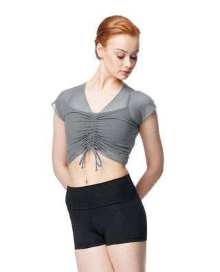 LULLI DANCEWEAR LUB387 MESH CAP SLEEVE TOP - Fanci Footworks