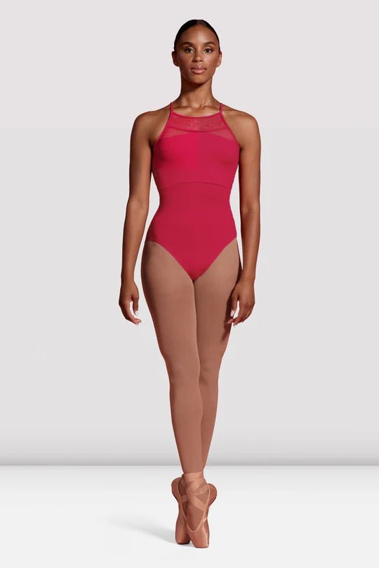 MIRELLA M2179LM SEVILLE MESH PANELLED HALTER LEOTARD - Fanci Footworks