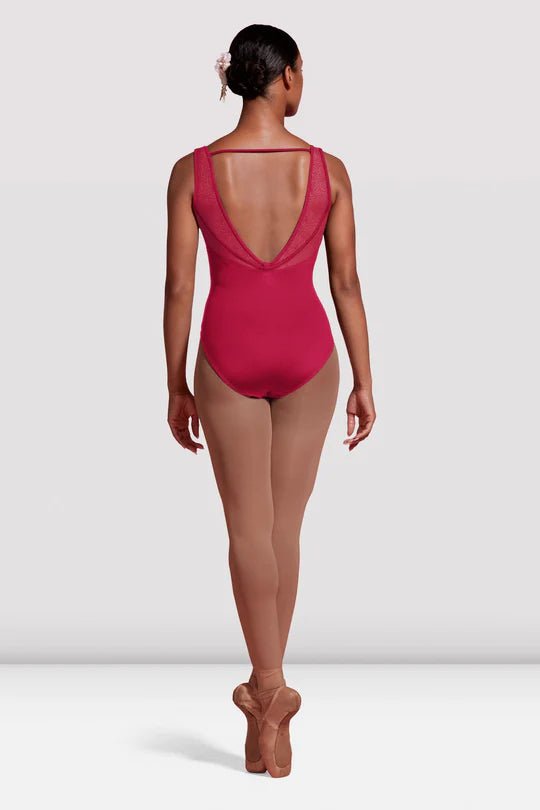MIRELLA M3099LM SEVILLE MESH PANELLED LOW BACK TANK LEOTARD - Fanci Footworks