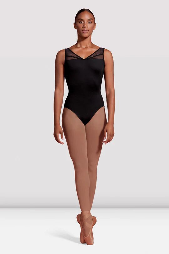 MIRELLA M3099LM SEVILLE MESH PANELLED LOW BACK TANK LEOTARD - Fanci Footworks