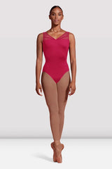 MIRELLA M3099LM SEVILLE MESH PANELLED LOW BACK TANK LEOTARD - Fanci Footworks